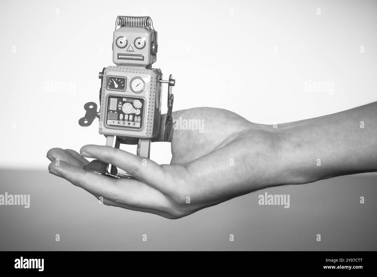 Symbole pour un chat ou un social bot et des algorithmes Banque D'Images