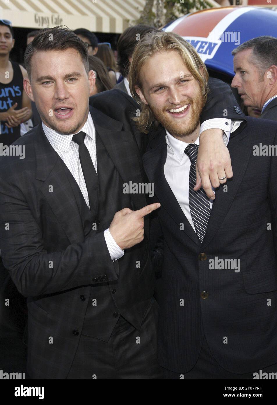 Channing Tatum et Wyatt Russell lors de la première du 22 Jump Street à Los Angeles au Regency Village Theatre de Los Angeles, États-Unis, 1006 Banque D'Images