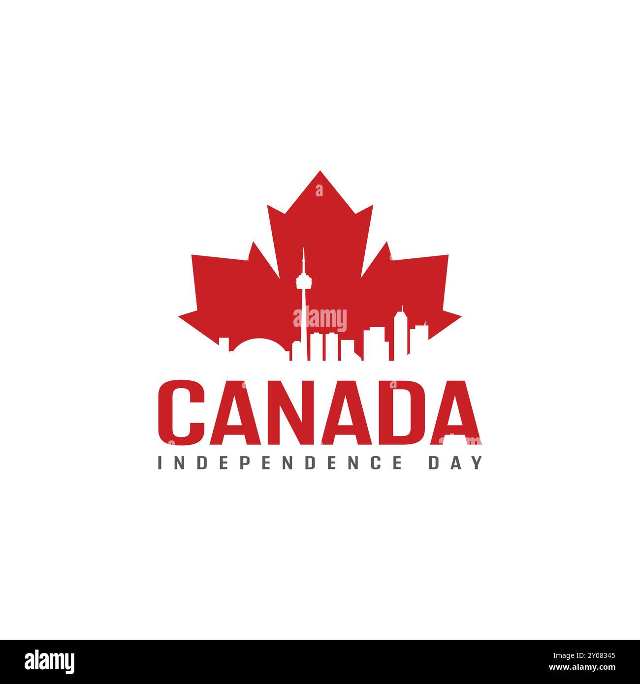 Design créatif de la fête du Canada avec paysage urbain Illustration de Vecteur