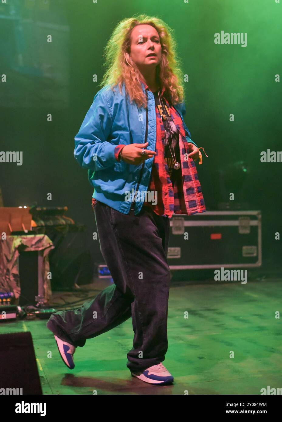 Larmer Tree Gardens dans le Wiltshire, Royaume-Uni. 31 août 2024. Samantha Morton, actrice primée devenue chanteuse, au festival End of the Road dans le Dorset, samedi 31 août crédit : Graham Tarrant/Alamy Live News Banque D'Images