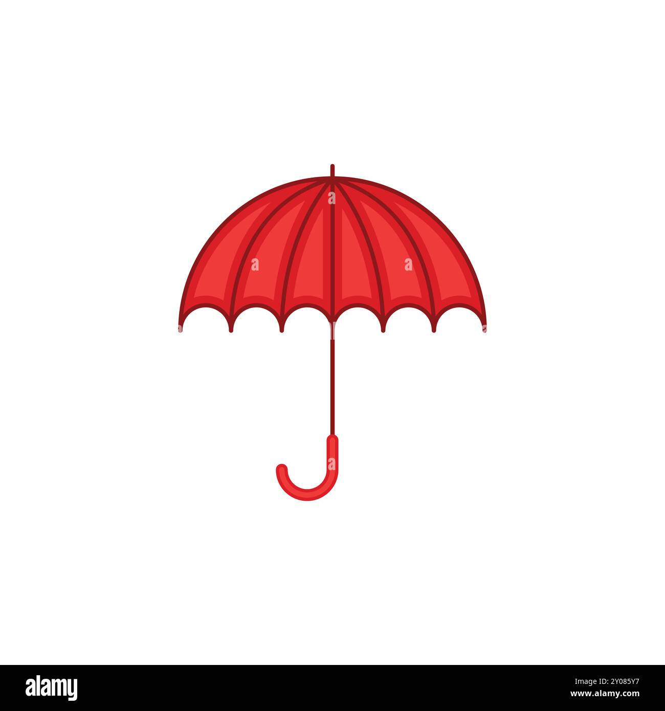 Icône de parapluie rouge - vecteur de symbole de protection contre les intempéries Illustration de Vecteur