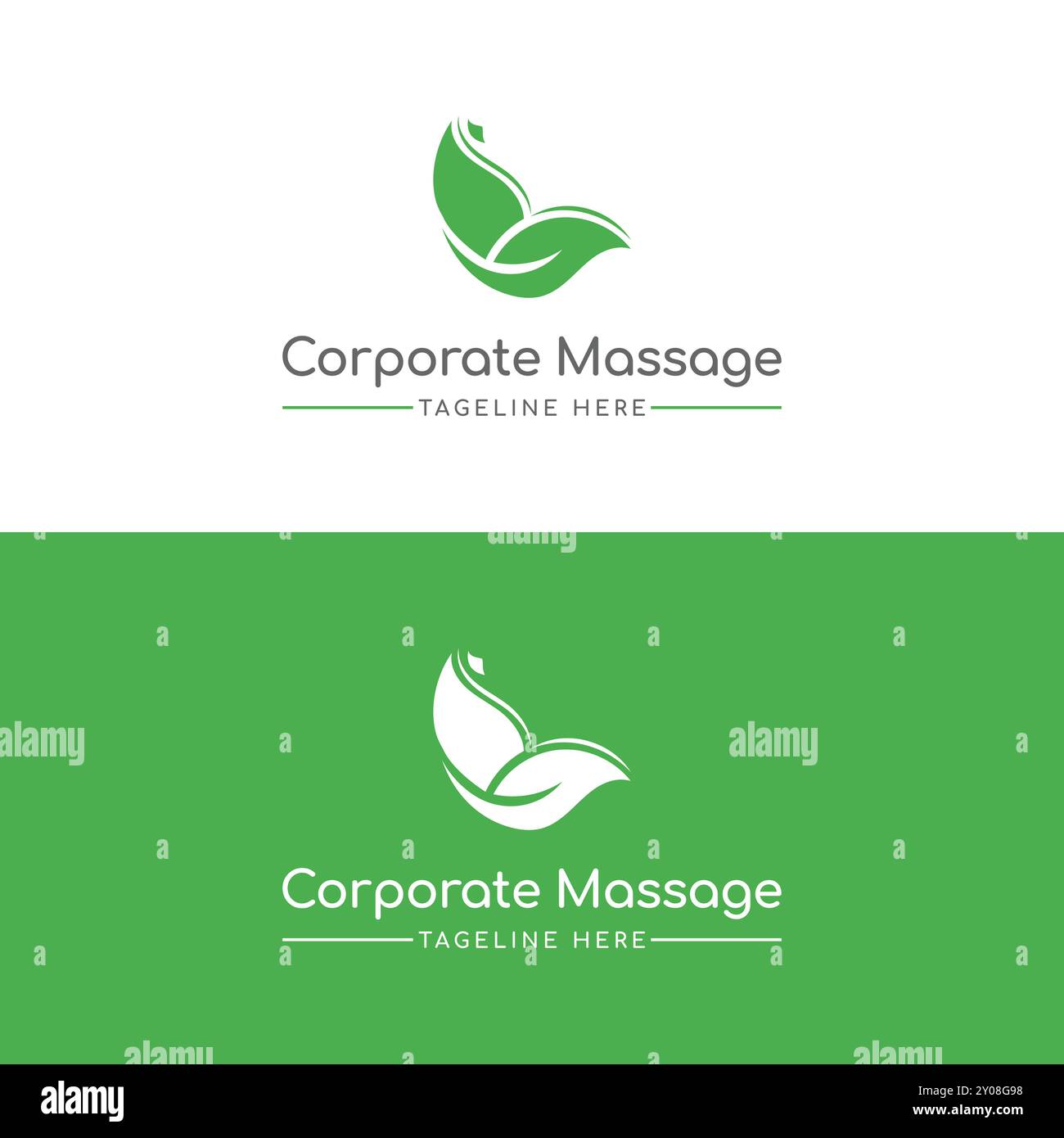 Design de logo Business minimal massage d'entreprise Illustration de Vecteur