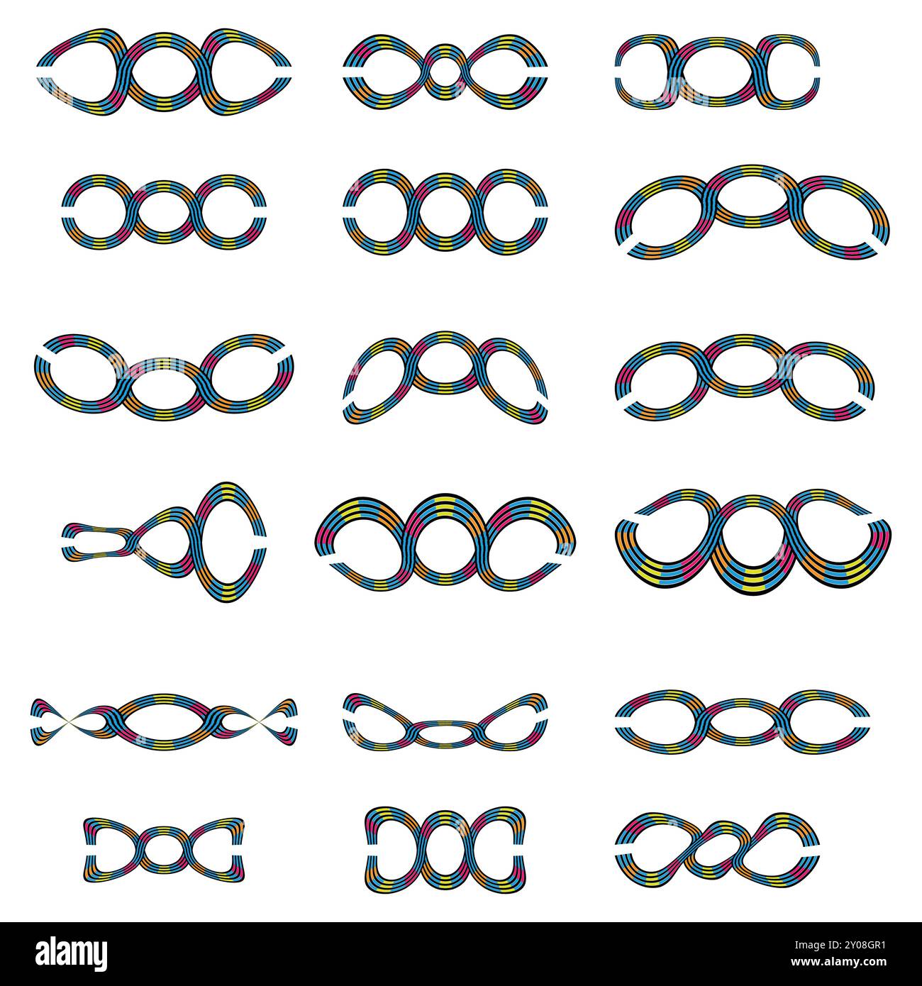 symbole d'infini de couleur avec différentes formes deux Illustration de Vecteur symbole d'infini de couleur avec différentes formes deux Illustration de Vecteur