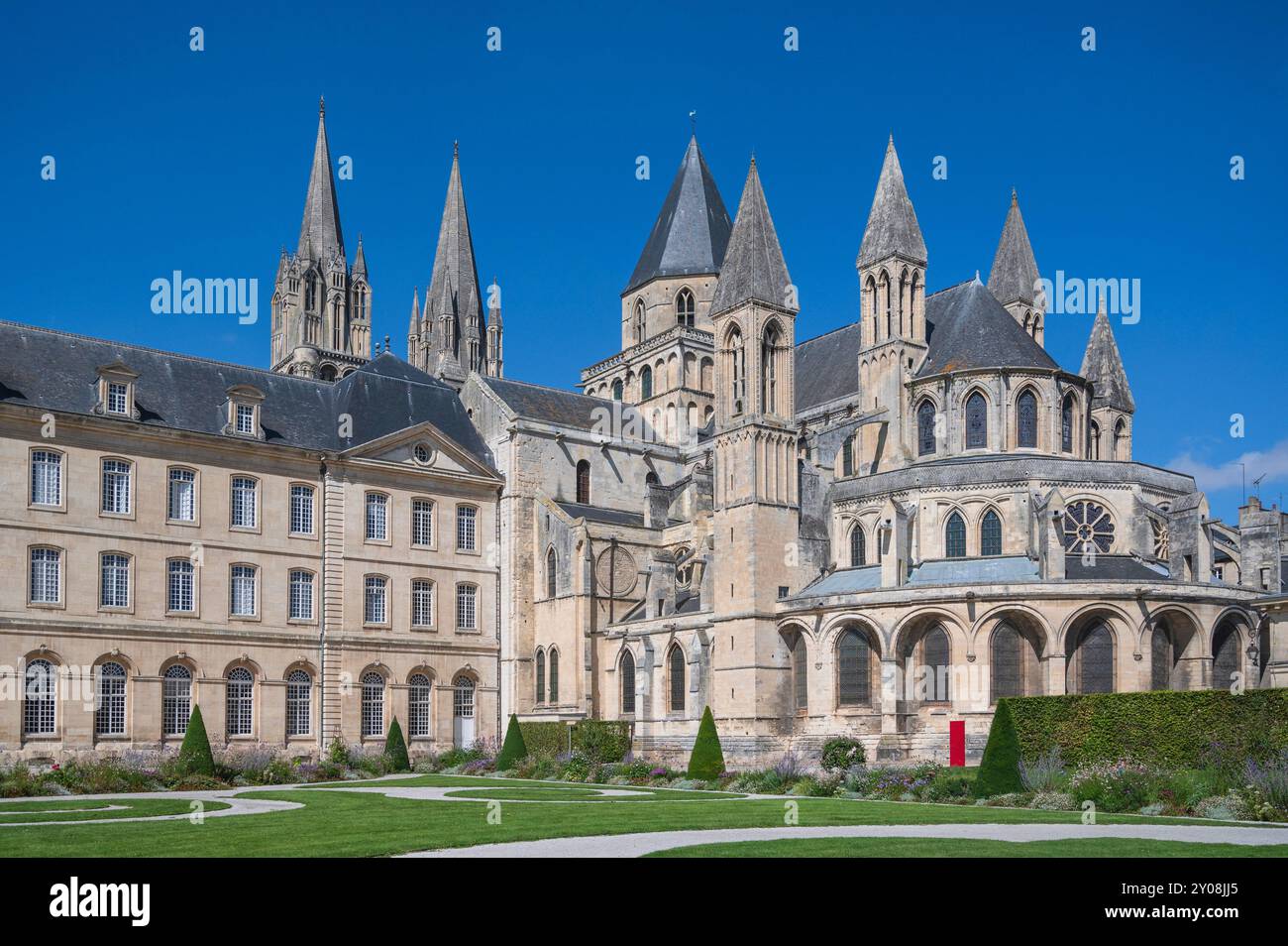 L'Abbaye aux hommes à Caen, Normandie, France Banque D'Images