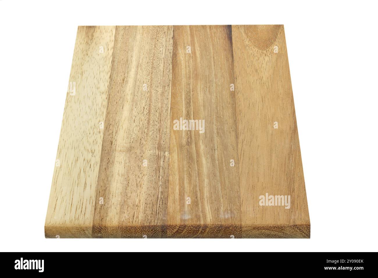 Planche en bois sur fond blanc Banque D'Images