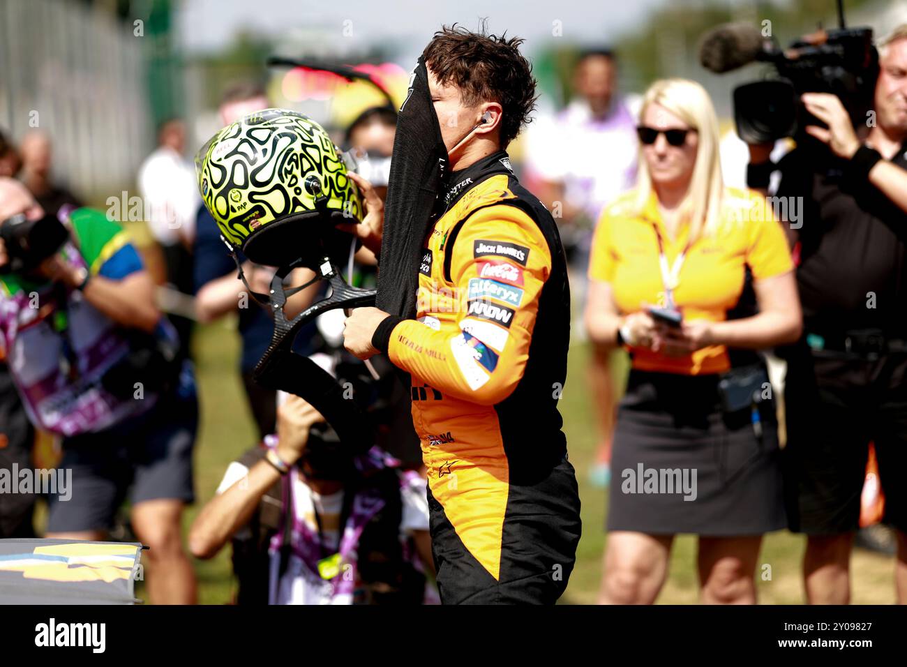 Monza, Italie. 1er septembre 2024. Lando Norris (GBR, McLaren Formula 1 Team), Grand Prix de F1 d'Italie à l'Autodromo Nazionale Monza le 1er septembre 2024 à Monza, Italie. (Photo de HOCH Zwei) crédit : dpa/Alamy Live News Banque D'Images