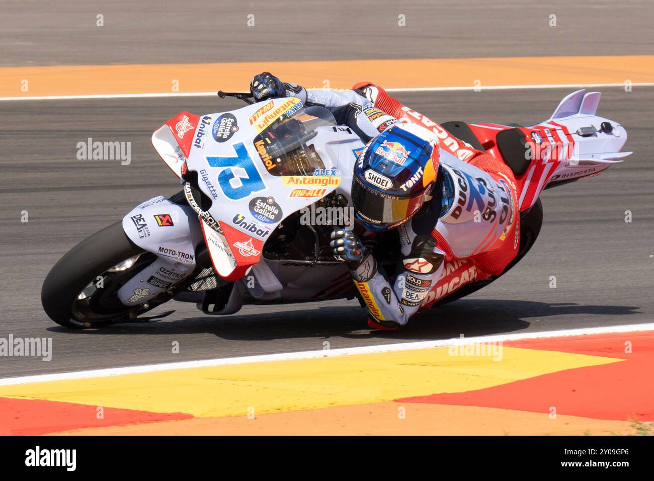 Alvcaniz, ESP. 01 Sep, 2024. 73 Alex Marquez (Spa-Gresini Racing Ducati) lors du Moto Grand Prix GoPro d'Aragon essais libres MotoGP vendredi, MotoGP d'Espagne au circuit Motorland à Alcaniz le 1er septembre 2024 à Alcaniz, Espagne. (Photo de Fabio Averna/Sipa USA) crédit : Sipa USA/Alamy Live News Banque D'Images