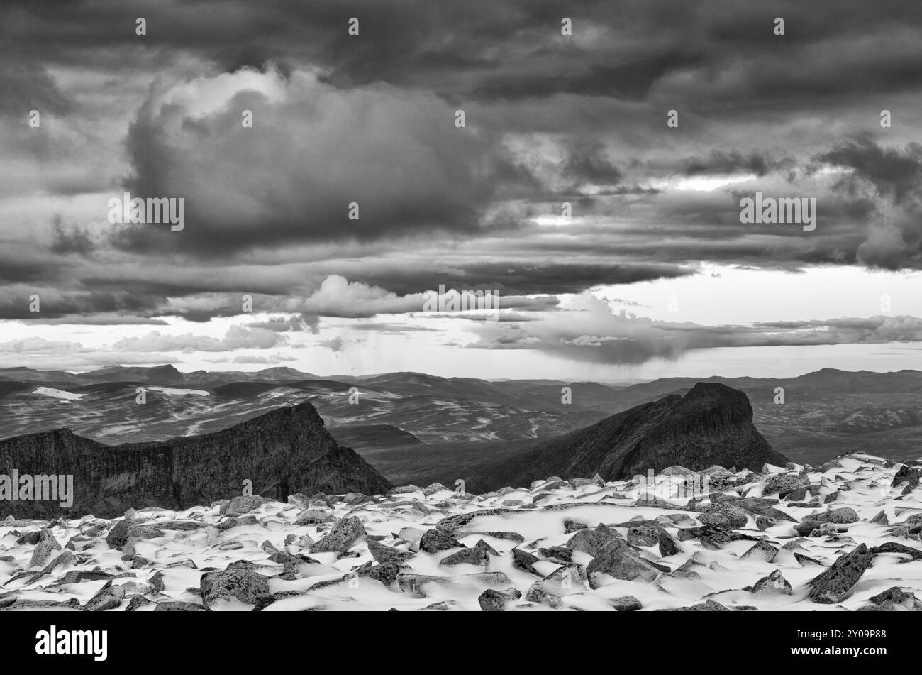 Ambiance nocturne dans le parc national de Dovrefjell-Sunndalsfjella, Oppland Fylke, Norvège, septembre 2011, Europe Banque D'Images