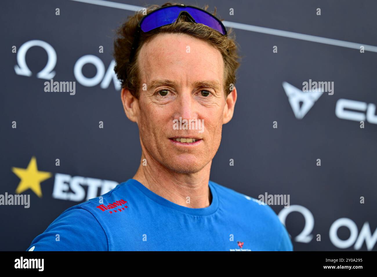 Paul Goodison, tireur sur le New York Yacht Club America’s Cup Challenger, American Magic Banque D'Images