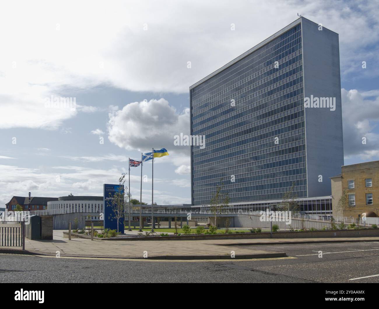 Bâtiment du siège social du South Lanarkshire Council, Hamilton Banque D'Images