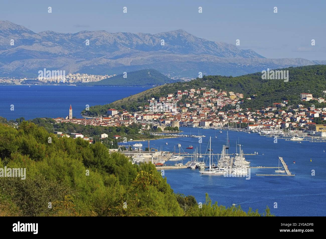 Trogir en Dalmatien, Trogir en Dalmatie, Croatie, Europe Banque D'Images