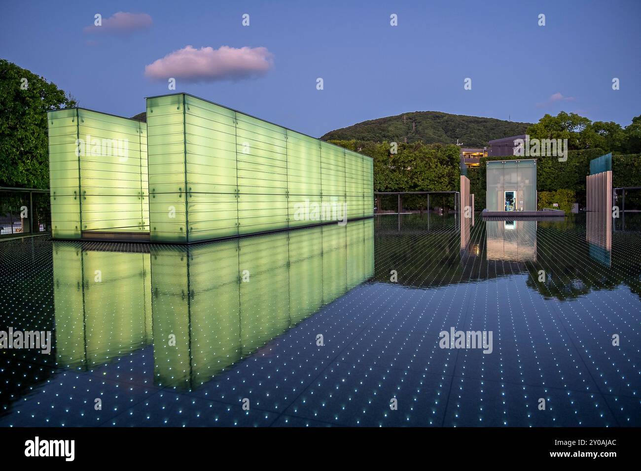 Salle du Mémorial national de la paix pour les victimes de la bombe atomique, fermez le Musée du Mémorial de la paix de Nagasaki, Nagasaki, Japon Banque D'Images