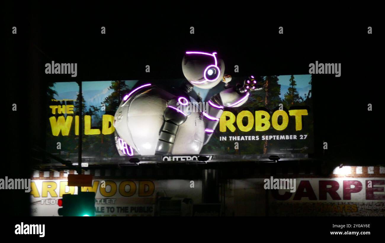 Los Angeles, Californie, USA 27 août 2024 le Wild robot Billboard le 27 août 2024 à Los Angeles, Californie, USA. Photo de Barry King/Alamy Stock photo Banque D'Images