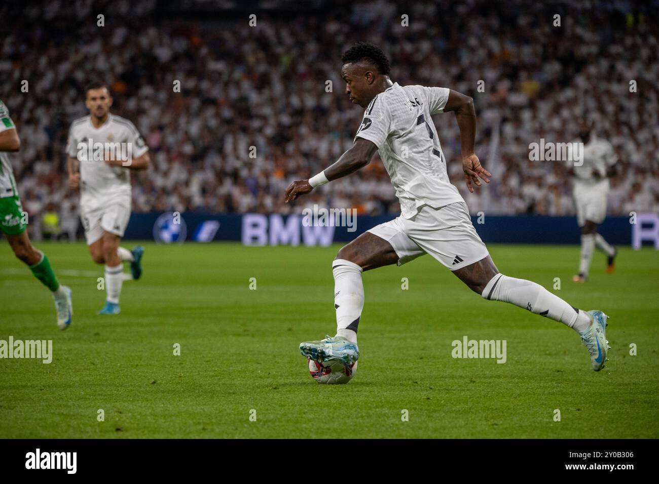 Madrid, Espagne. 01 Sep, 2024. Avec deux buts du Français Kylian Mbappé, le Real Madrid a battu le Real Betis au quatrième tour de la Ligue ce soir au stade Santiago Bernabeu de Madrid. D. Canales Carvajal/Alamy Live News - image Banque D'Images