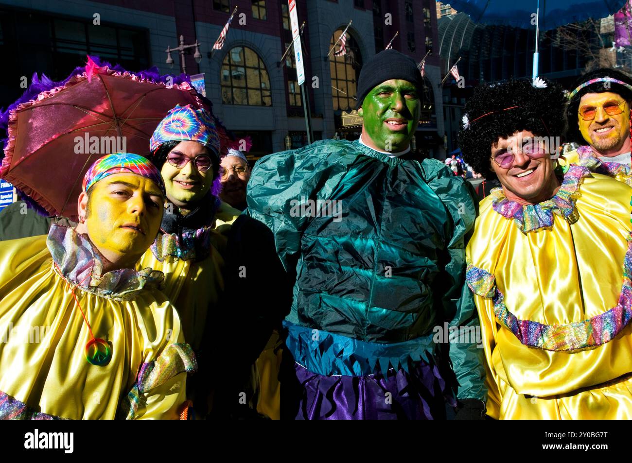 Le célèbre défilé des Mummers sur Broad Street à Philadelphie, USA. Banque D'Images