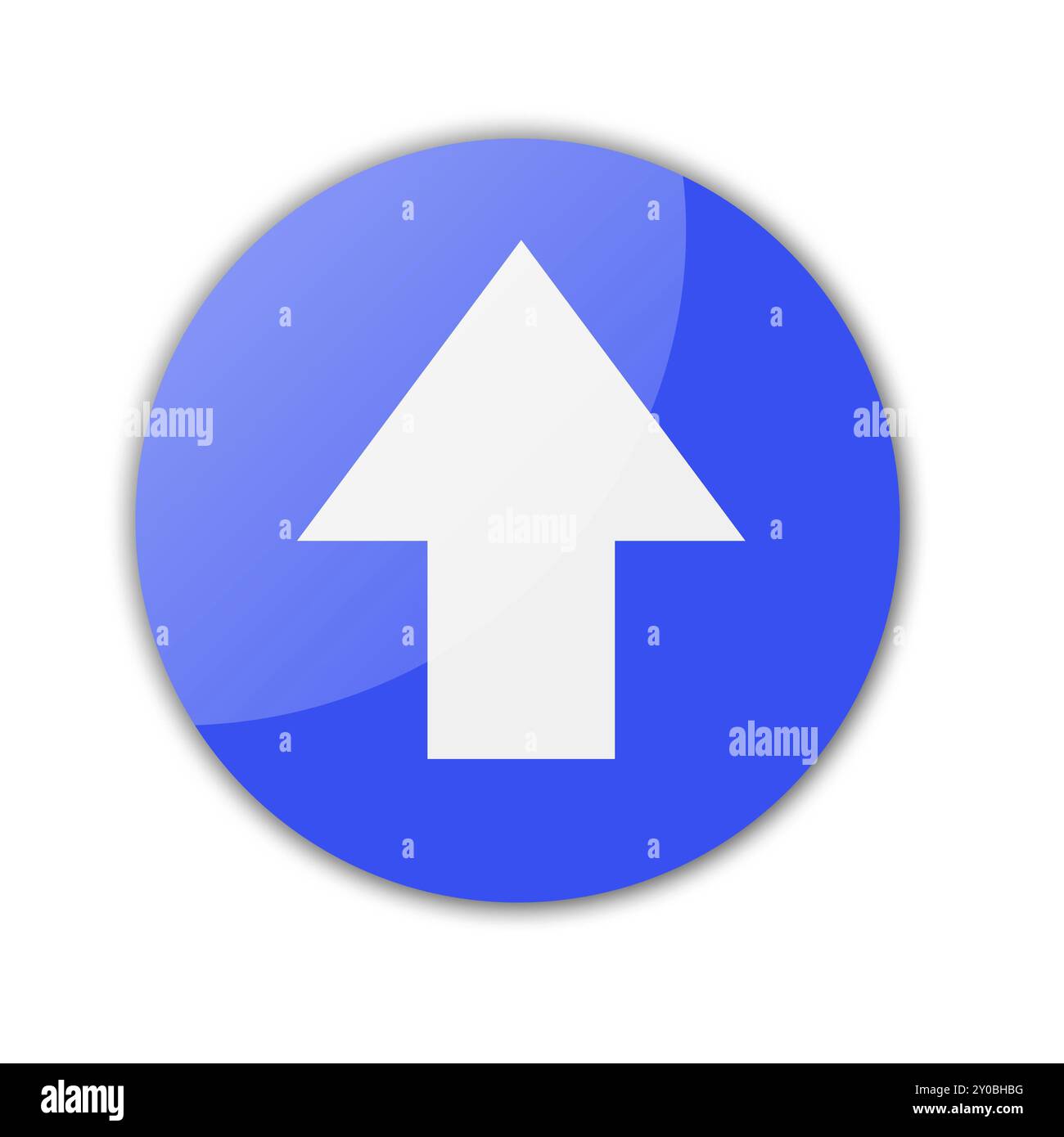 Illustration d'un panneau de signalisation, circulation à sens unique Banque D'Images