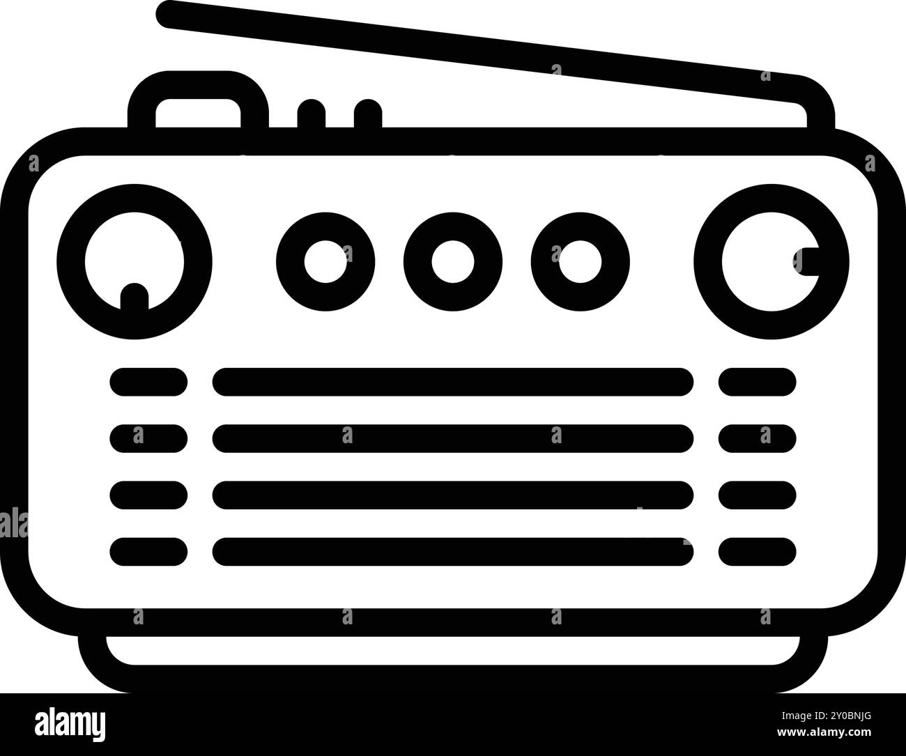 Icône pour radio, primitive Illustration de Vecteur