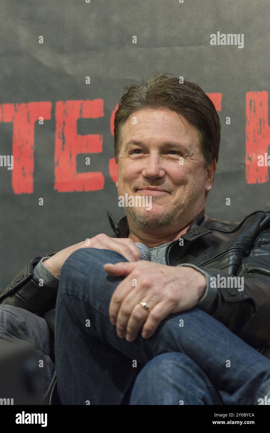 DORTMUND, ALLEMAGNE, 8 AVRIL : L'acteur Lochlyn Munro (Freddy vs. Jason, Scary Movie, Charmed, Riverdale) au Weekend of Hell, a two day (avril 7-8 2018) hor Banque D'Images