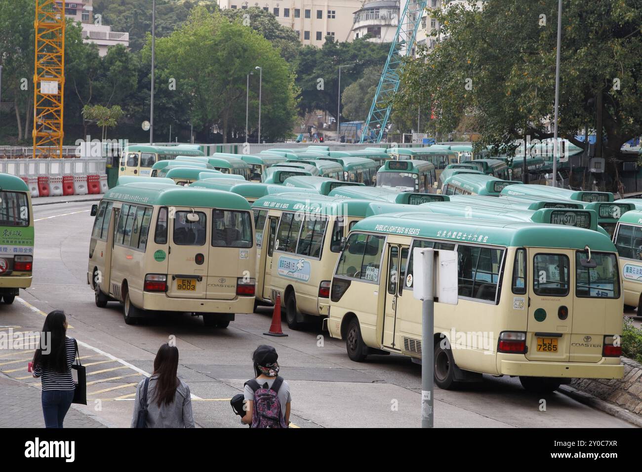 Gare routière, Hong Kong, Asie Banque D'Images