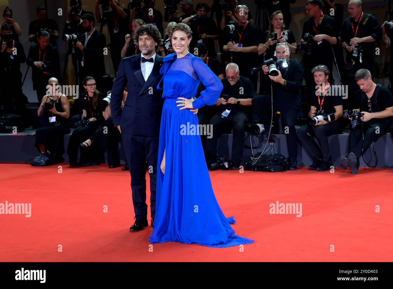 Paolo Ruffini und Diana Del Bufalo BEI der Verleihung der Filming Italie Venice Awards auf der Biennale di Venezia 2024 / 81. Internationale Filmfestspiele von Venedig im Palazzo del Cinema. Venedig, 01.09.2024 Banque D'Images