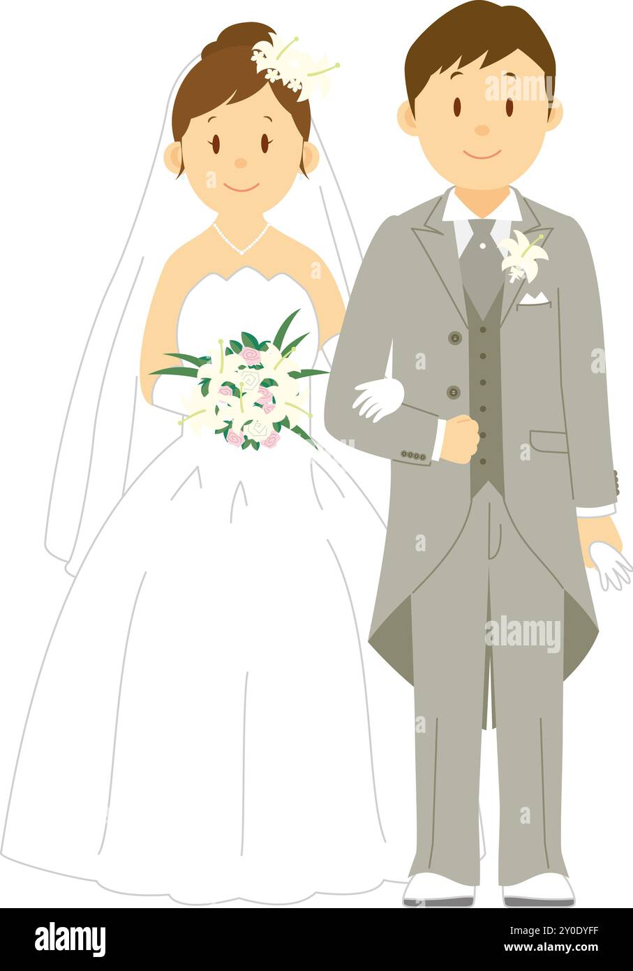 Mariée et mariée dans le mariage Banque D'Images