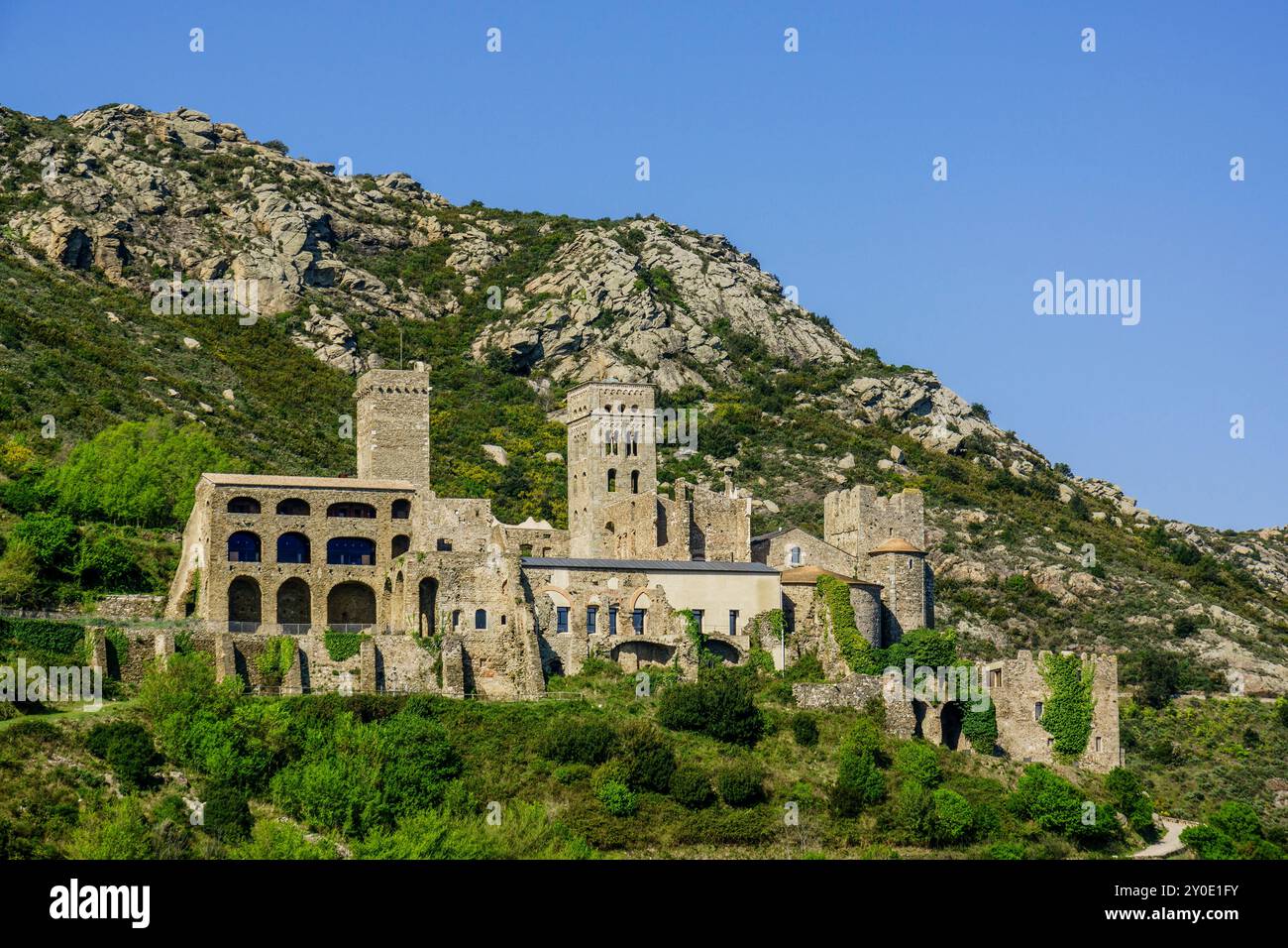 Sant Pere de Rodes, VIII-IX siècles, Parc naturel du Cap de Creus, Gérone, Catalogne, Espagne Banque D'Images