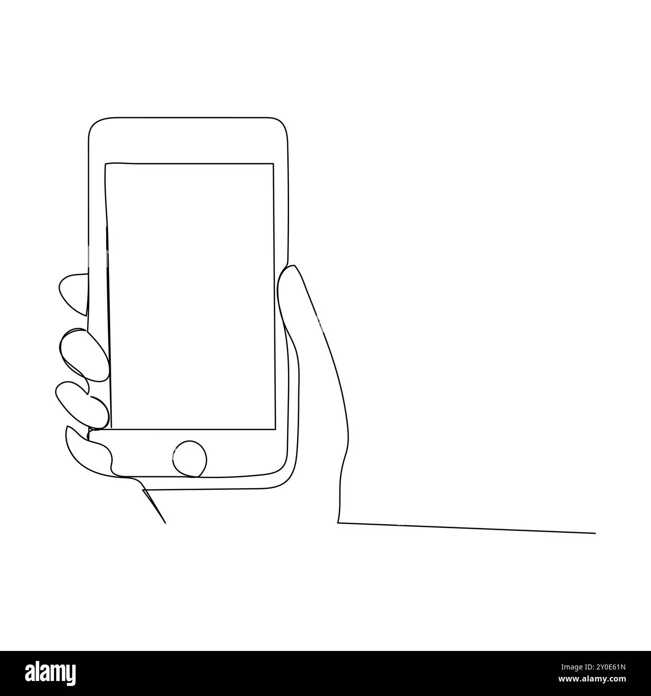 QR code sur l'écran du smartphone, QR Code, ID qr. Main tenant l'écran de smartphone mobile pour payer en ligne, scanner la technologie de code à barres avec le scanner de code qr Illustration de Vecteur