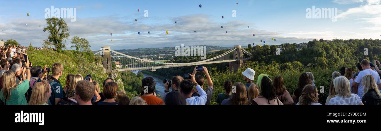 Bristol Balloon Festival 2024 vu de Clifton Downs Banque D'Images