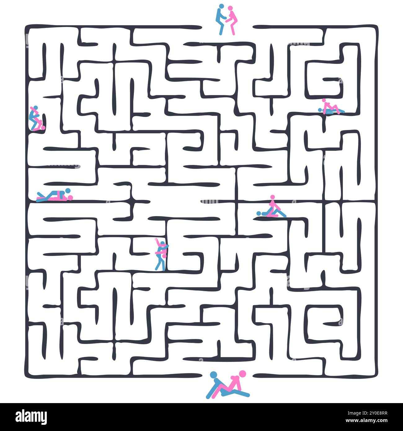 Labyrinthe de jeu pour enfants. Trouvez un moyen de sortir du labyrinthe. Illustration de Vecteur
