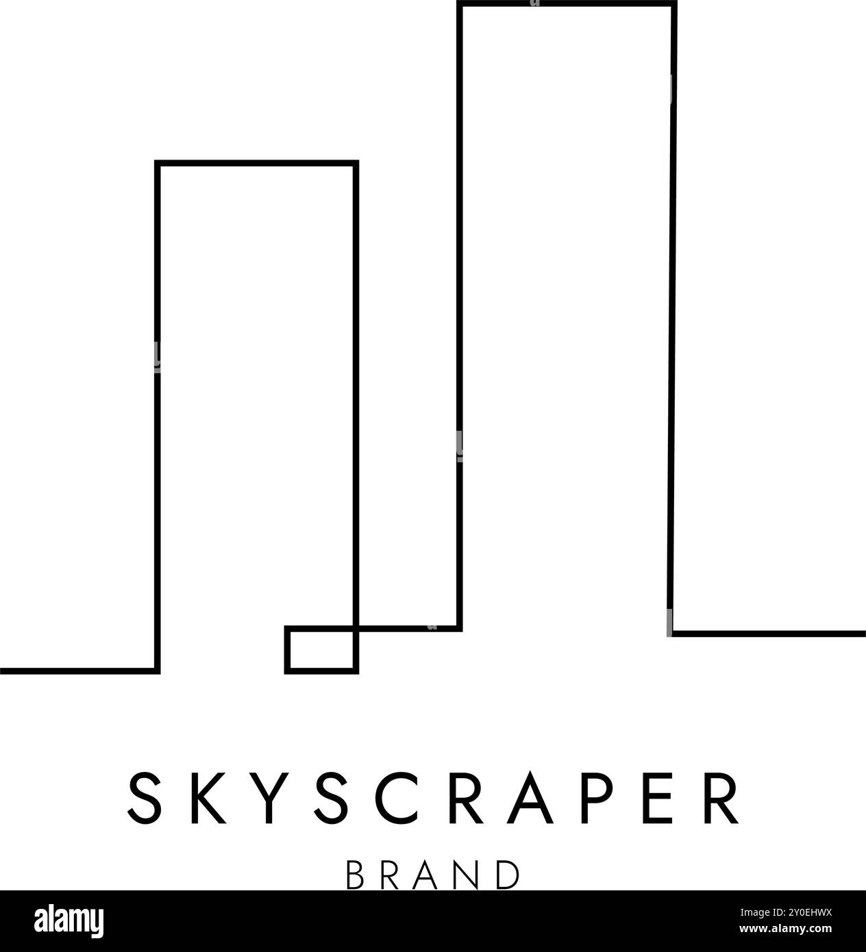 Bâtiment de construction gratte-ciel logo immobilier illustration vectorielle Illustration de Vecteur