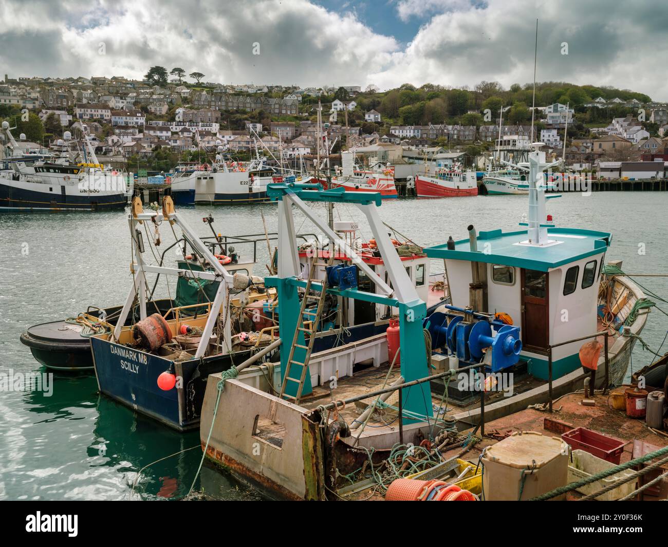 Newlyn en Cornouailles abrite le plus grand port d'Angleterre. Destination de vacances populaire, Newlyn se trouve sur la rive de Mount's Bay près de Penzance et It Banque D'Images