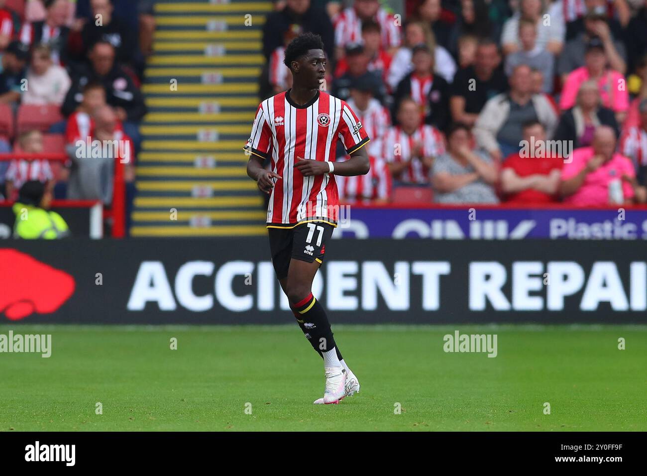 Sheffield, Royaume-Uni. 01 Sep, 2024. Jesurun Rak-Sakyi de Sheffield United lors du Sheffield United FC vs Watford FC Sky Bet EFL Championship match à Bramall Lane, Sheffield, Angleterre, Royaume-Uni le 1er septembre 2024 Credit : Every second Media/Alamy Live News Banque D'Images