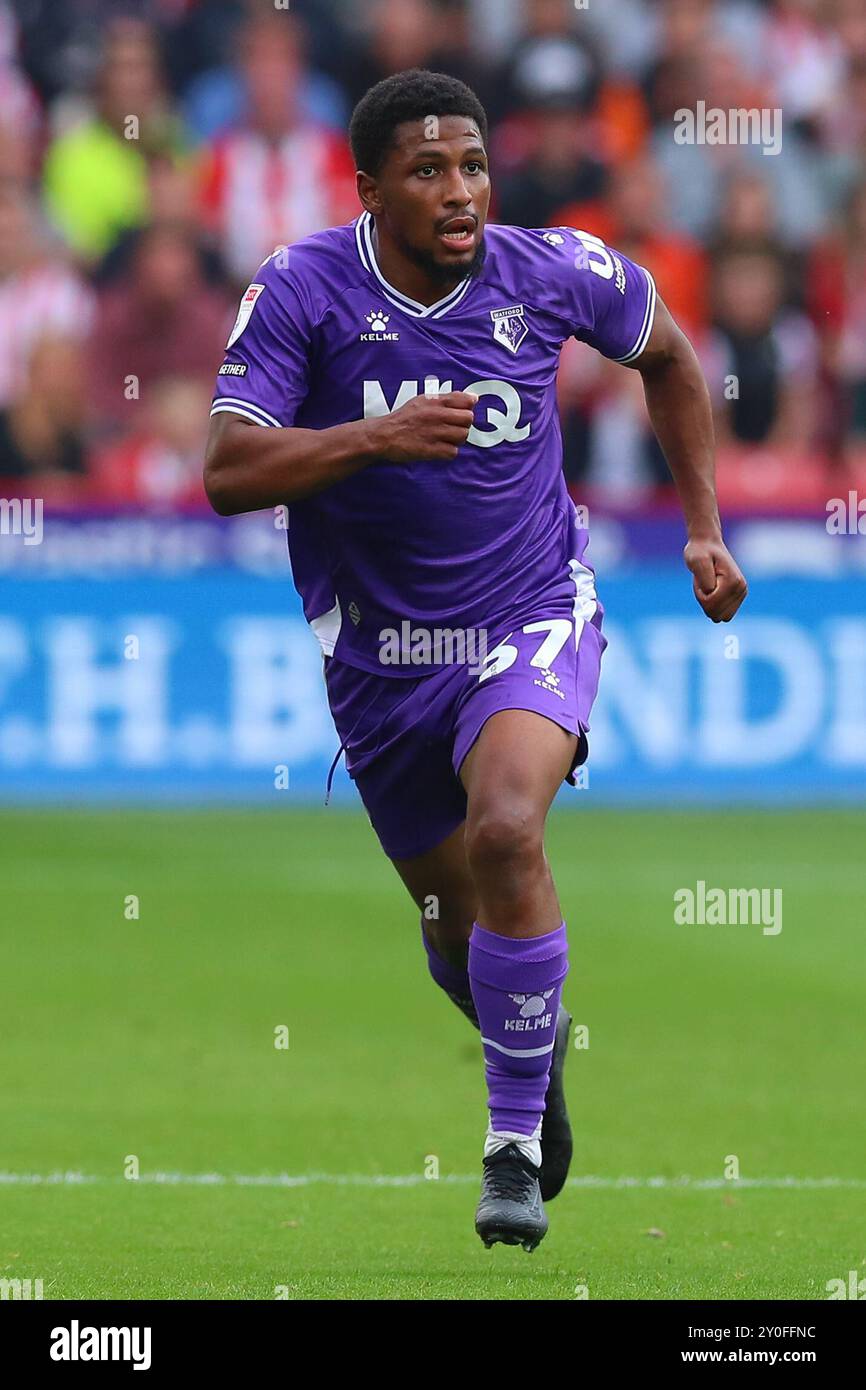 Yasser Larouci de Watford lors du Sheffield United FC vs Watford FC SKY Bet EFL Championship match à Bramall Lane, Sheffield, Angleterre, Royaume-Uni le 1er septembre 2024 Banque D'Images