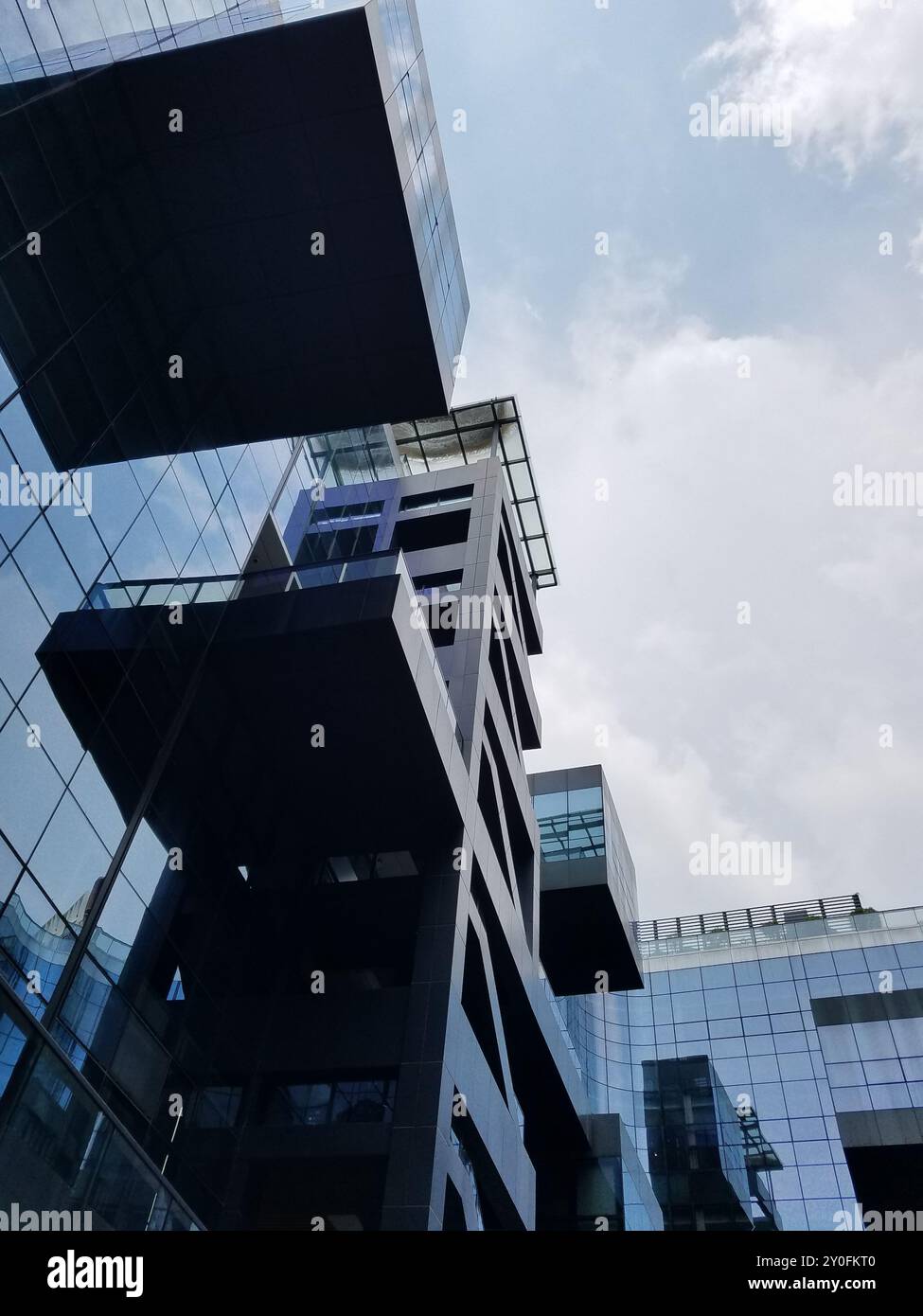 Shenzhen, Chine : aspect architectural de Qianhai Shenzhen Hong Kong Fund Town Banque D'Images