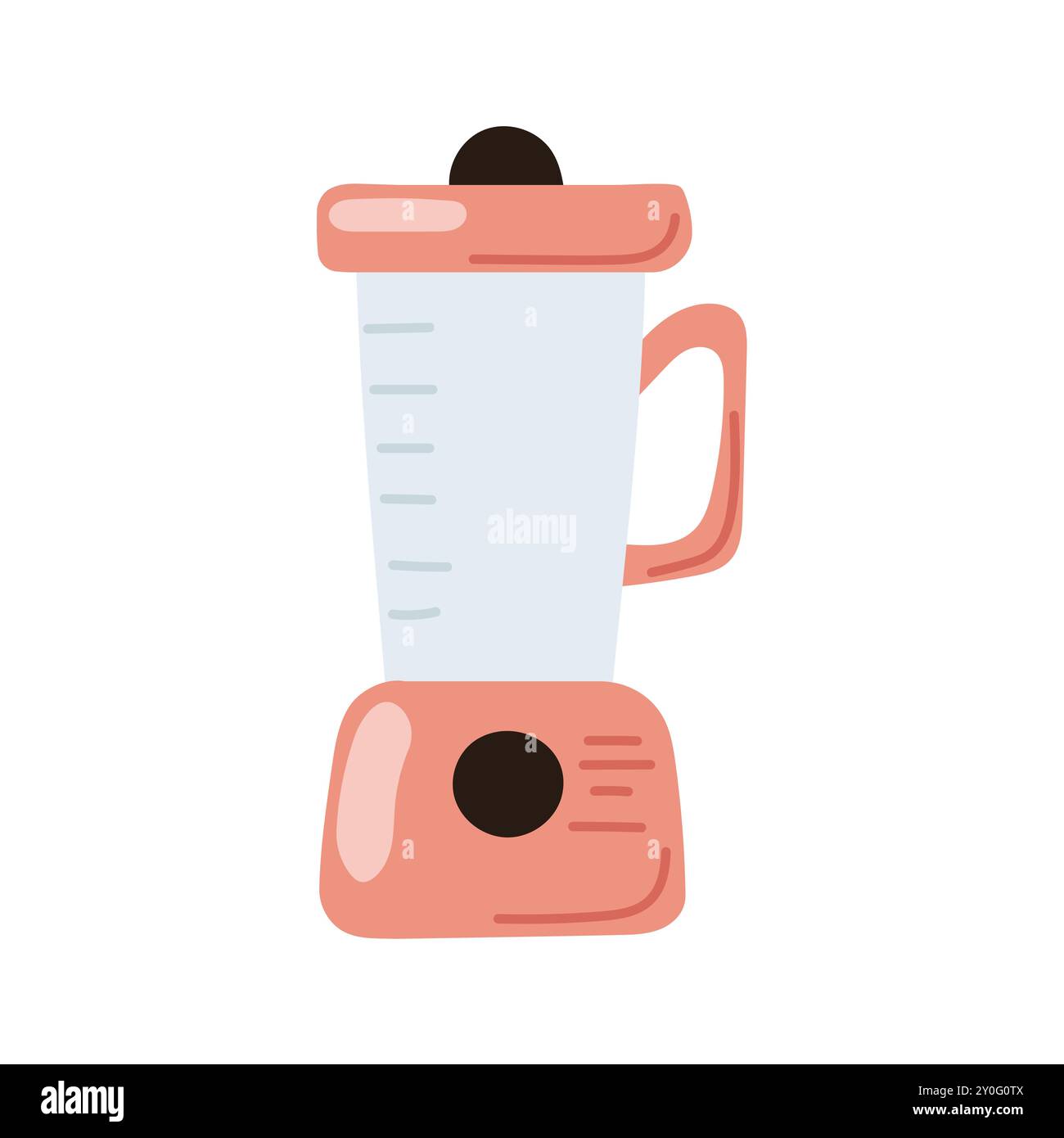 Mixeur électrique design plat. Broyeur mélangeur d'aliments pour cuisine. Outil smoothie. Illustration vectorielle isolée sur un fond blanc. Illustration de Vecteur