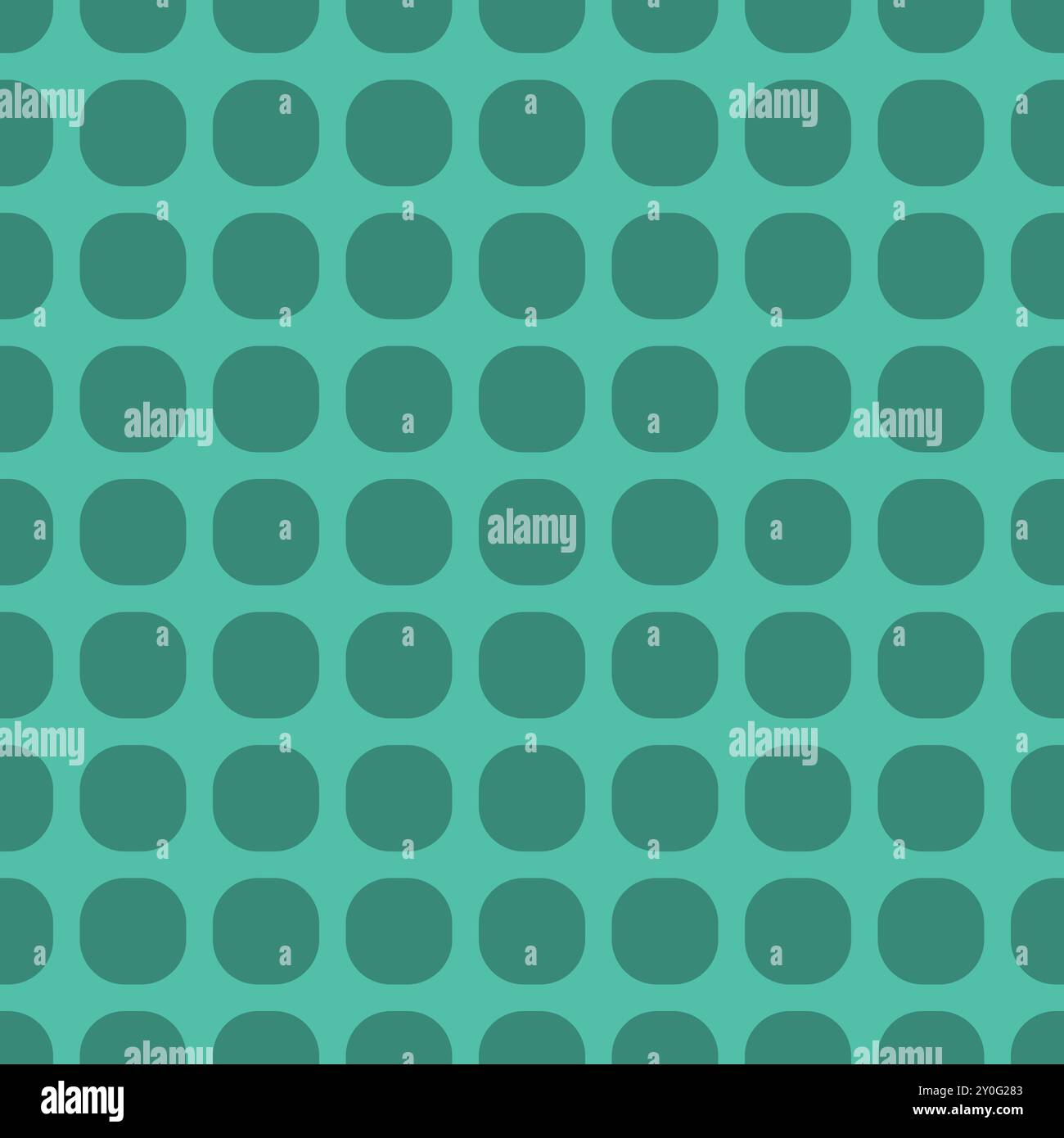 Motif géométrique abstrait sans couture. Motif de mode vectoriel. Illusion d'optique à carrés arrondis. Turquoise et couleur vert bouteille. Illustration de Vecteur