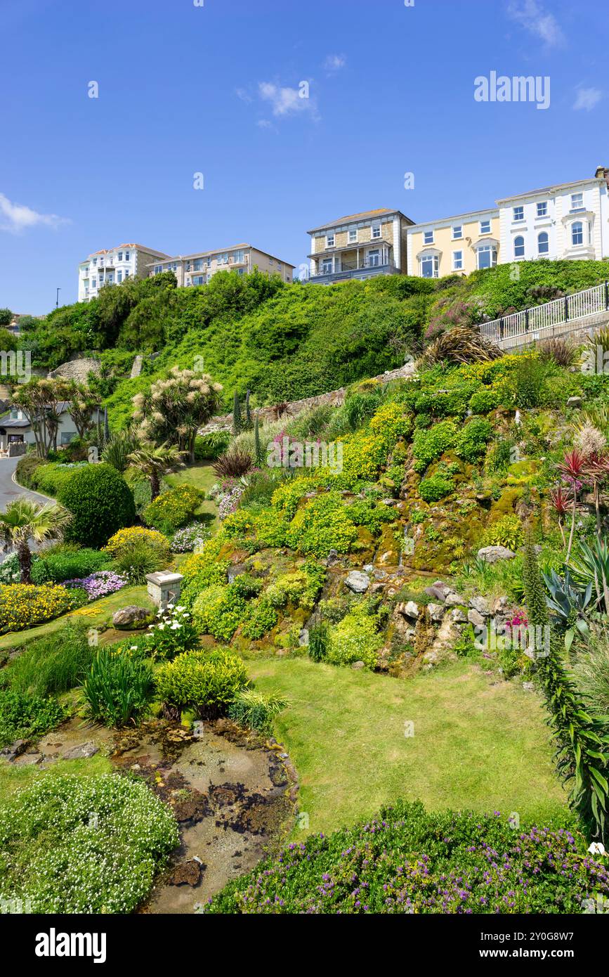 Île de Wight Ventnor - Ventnor Cascade Gardens sur Shore Hill Ventnor Île de Wight Angleterre Royaume-Uni GB Europe Banque D'Images