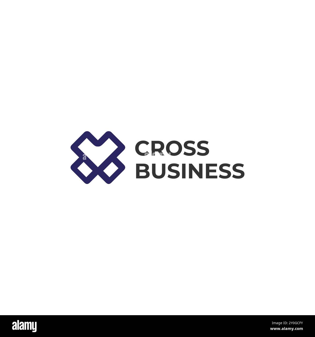 CC monogramme logo design cross business Heart Illustration de Vecteur