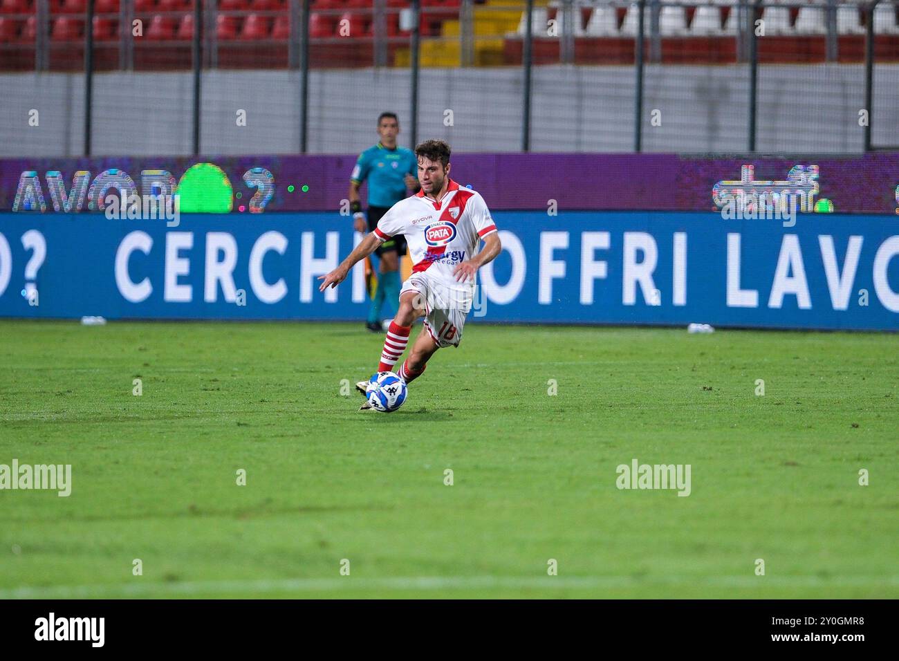 Mantoue, Italie. 01 Sep, 2024. Francesco Ruocco de Mantova 1911 lors du match de championnat italien de football Serie B entre Mantova Calcio 1911 et l'US Salernitana 1919 au stade Danilo Martelli le 1er septembre 2024, Mantoue, Italie. Crédit : Roberto Tommasini/Alamy Live News Banque D'Images