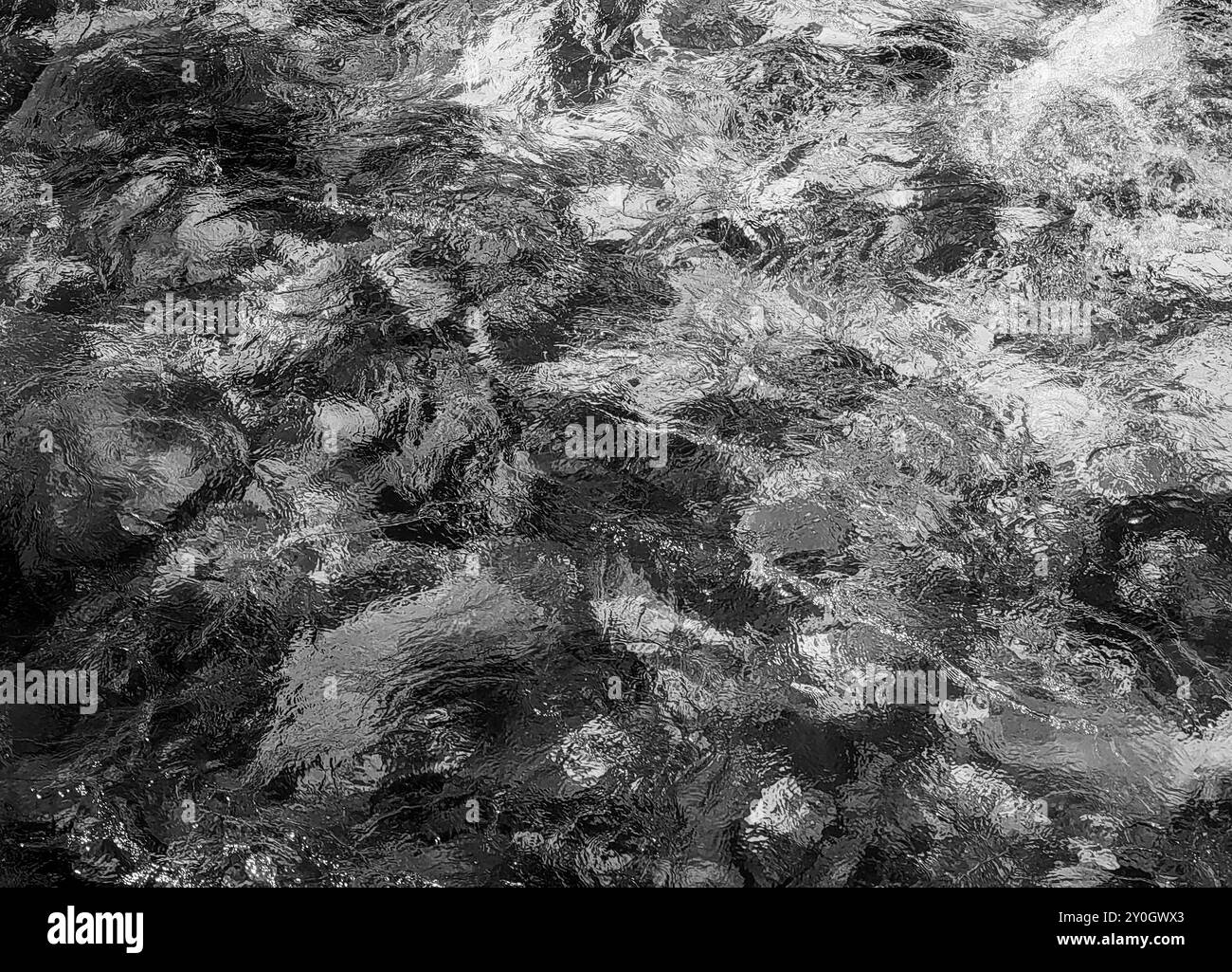 Soyez comme l'eau : écoulement de la rivière, motif et texture pour effacer vos pensées Banque D'Images