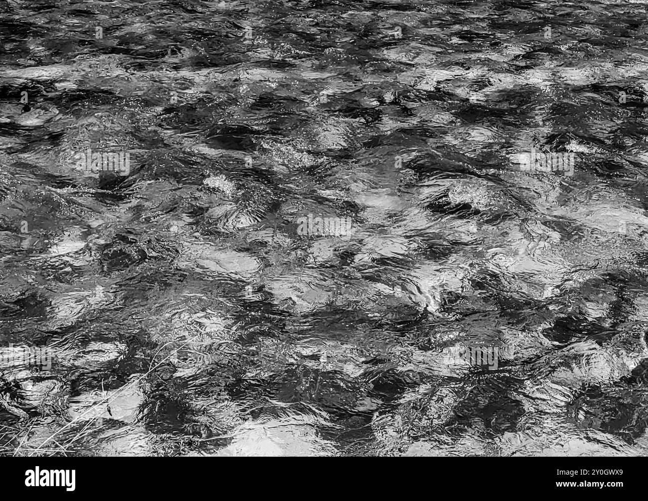 Soyez comme l'eau : écoulement de la rivière, motif et texture pour effacer vos pensées Banque D'Images