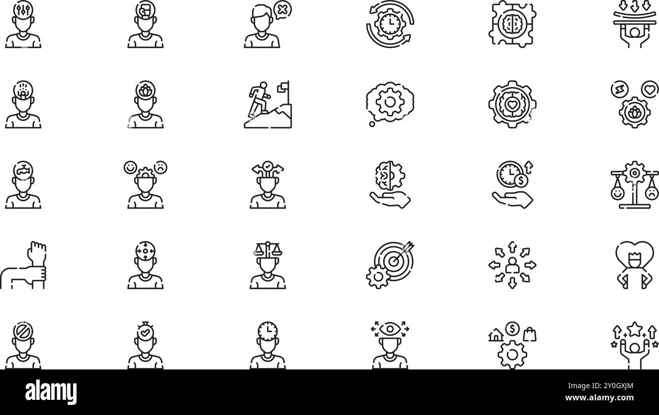 Icônes de contrôle automatique Collection d'icônes vectorielles de haute qualité avec contour modifiable. Idéal pour les projets professionnels et créatifs. Illustration de Vecteur