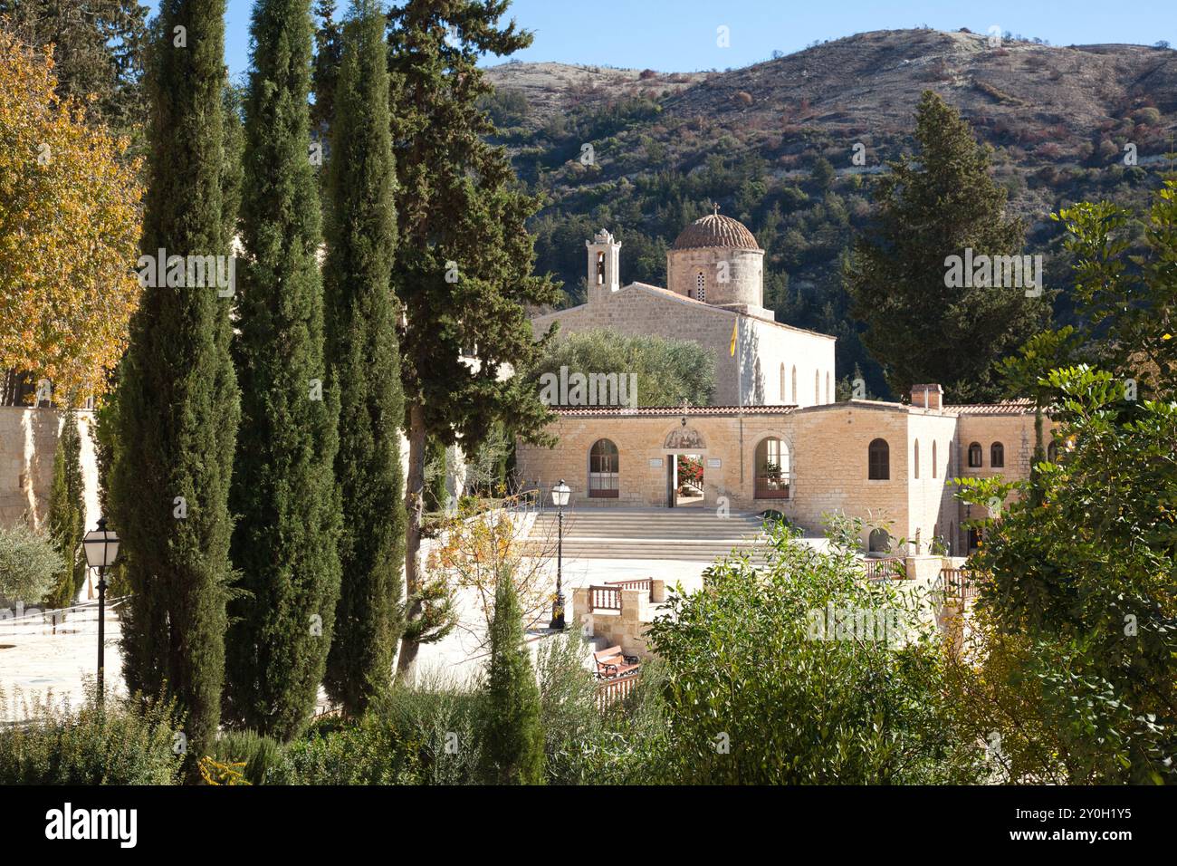 Monastère Ayios Neophytos, Paphos, Chypre Banque D'Images