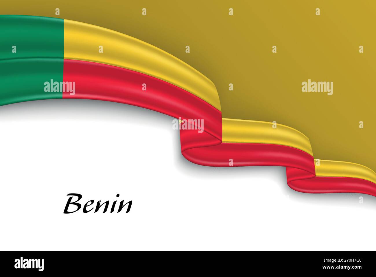 Ruban ondulant avec drapeau du Bénin. Modèle pour la conception d'affiche de jour de l'indépendance Illustration de Vecteur Ruban ondulant avec drapeau du Bénin. Modèle pour la conception d'affiche de jour de l'indépendance Illustration de Vecteur