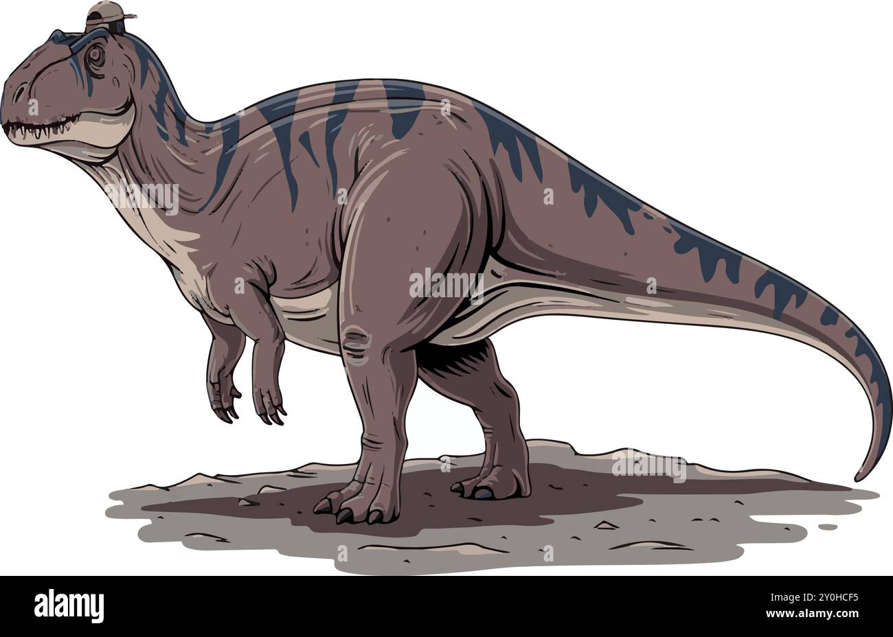 L'héritage de Giganotosaurus. Illustration de Vecteur