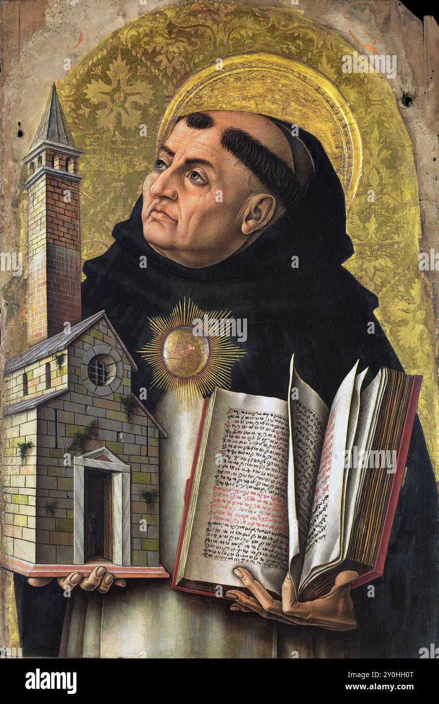 Thomas d'Aquin (Tommaso d'Aquino, 'Thomas d'Aquino' 1225 – 1274) frère et prêtre dominicain italien, philosophe et théologien influent Banque D'Images