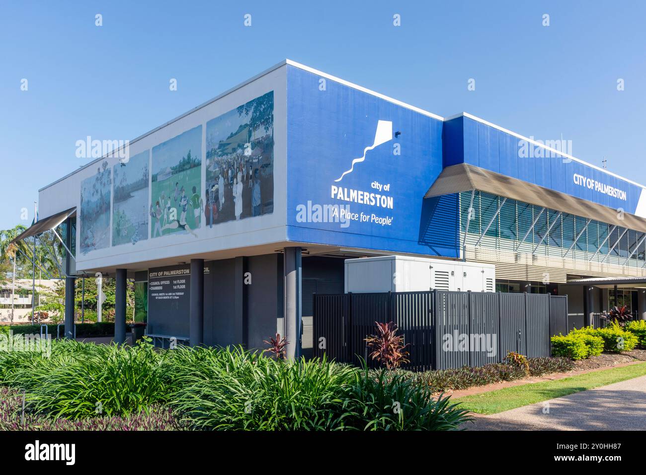 City of Palmerston Council Office, Civic Plaza, Chung Wah Terrace, City of Palmerston, Northern Territory, Australie Banque D'Images