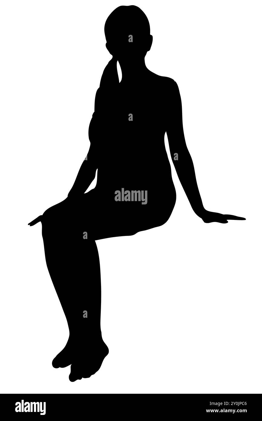 Silhouette d'une femme Banque D'Images