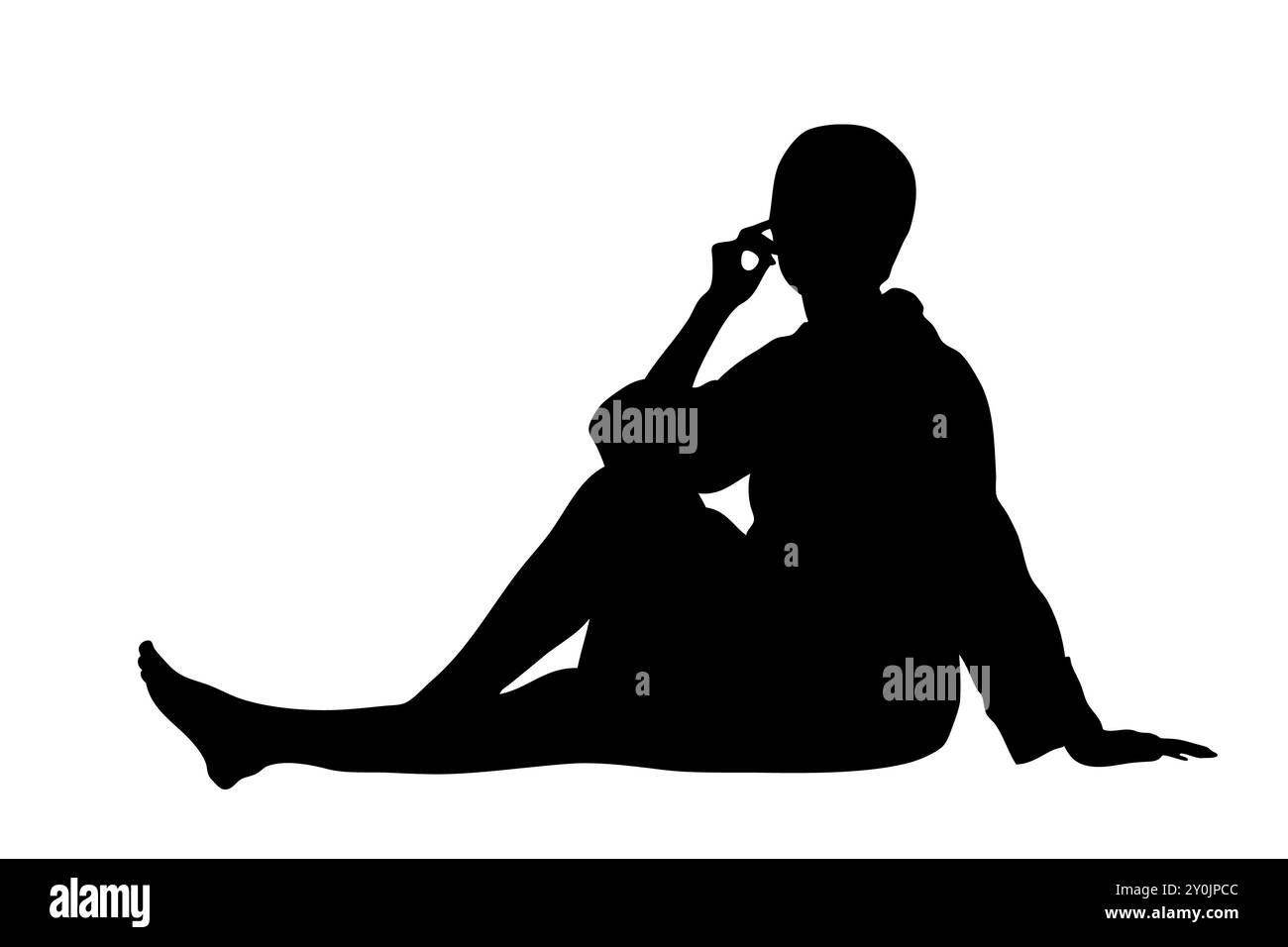Silhouette d'une femme Banque D'Images
