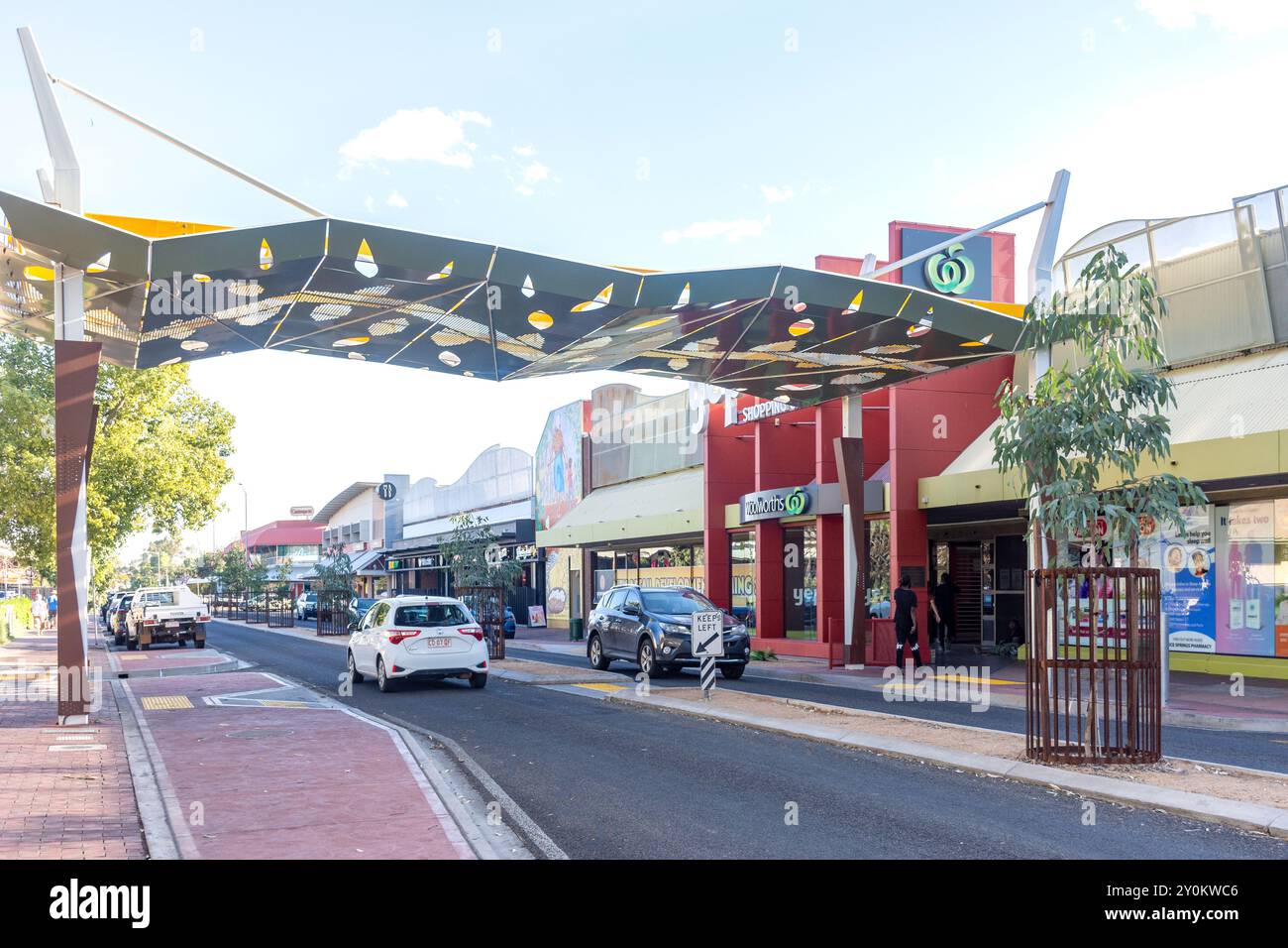 Hartley Street , Alice Springs, territoire du Nord, Australie Banque D'Images